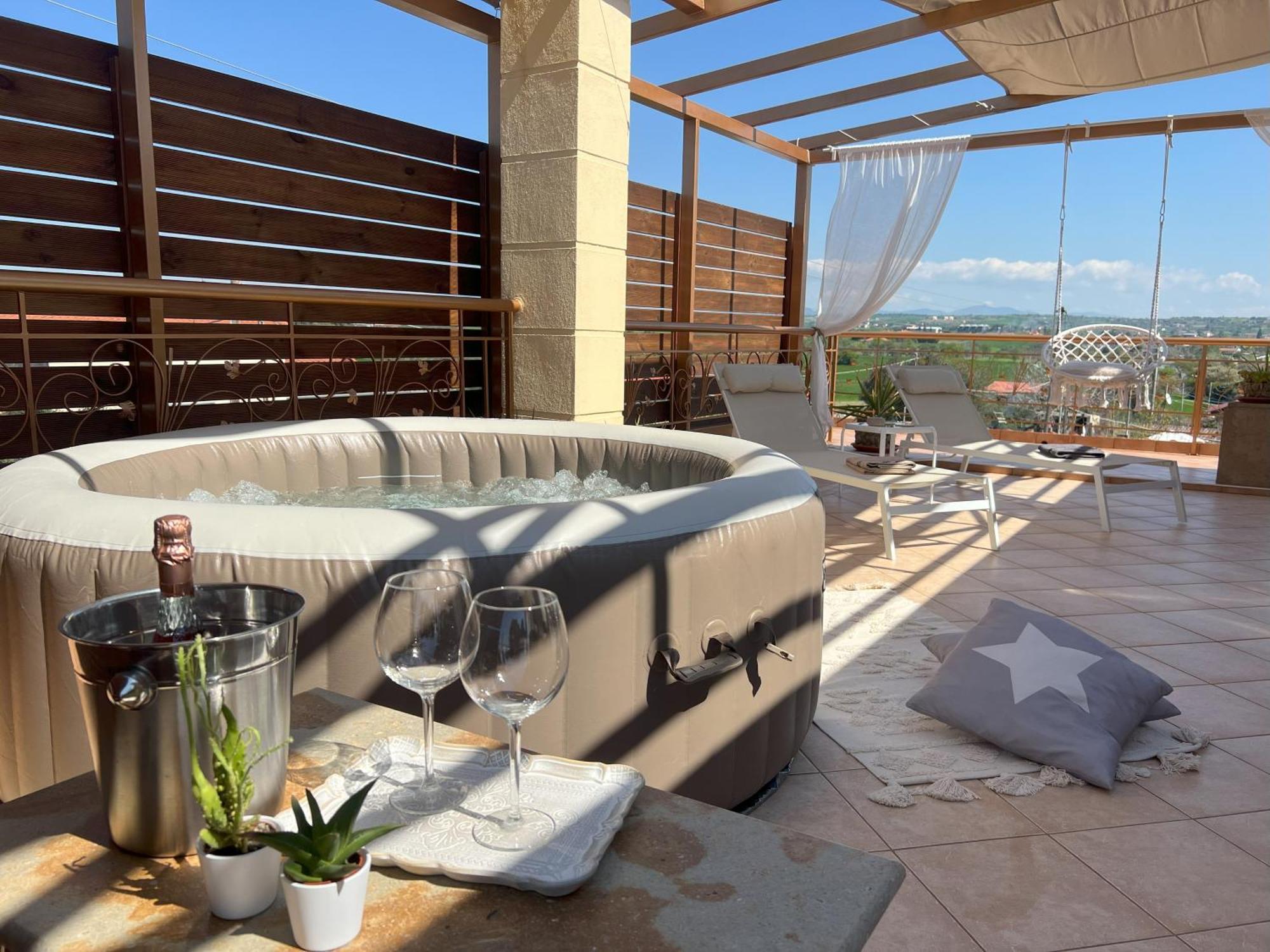 Doormat# Wait 'N Sea, Jacuzzi, Luxury Stone House Daire Epanomi Dış mekan fotoğraf